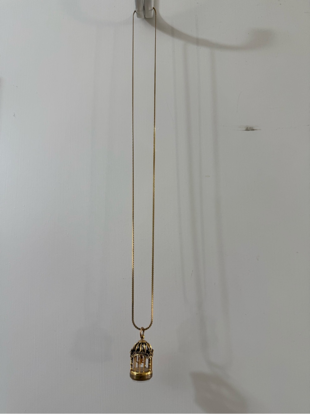 Vintage Taylor Swiss Bird Cage Pendant Watch Necklace 12K Gold Filled